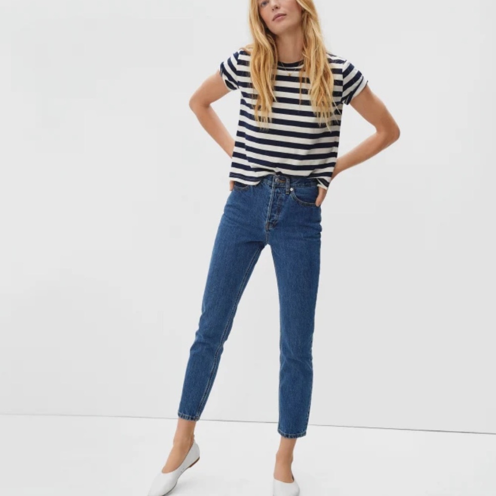 Everlane 90’s Cheeky Jean size 24 crop in Deep Atlantic